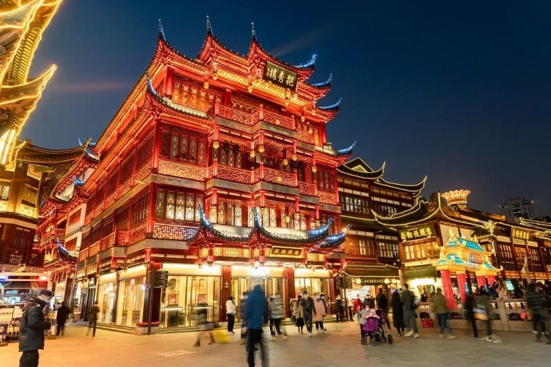 上海豫園整體樓宇燈光設計案例